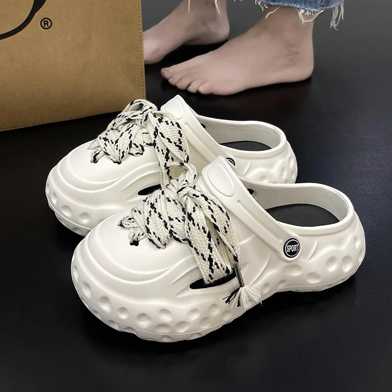 

Platform Slippers Summer Women's Sandals Wedges Ladies Outdoor Clogs Thick Street Beach Slides Girls Flip Flops Garden Shoes