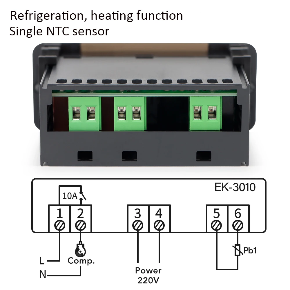 Advanced Digital Temperature Controller with Thermoregulation and Alarm Sensor