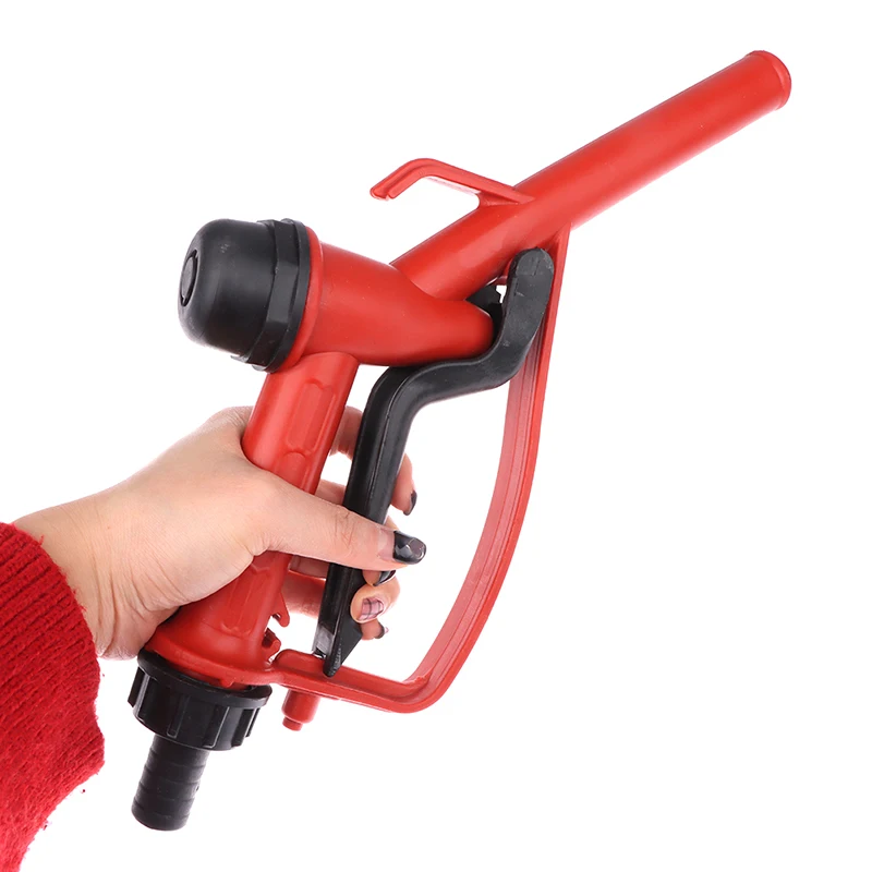 1PC Plastic Manual Heavy Duty Fuel Nozzle Gun With Hook 25mm 1 Inch Straight Spout Petrol Nozzle Gasoline Max Flow 45L/M
