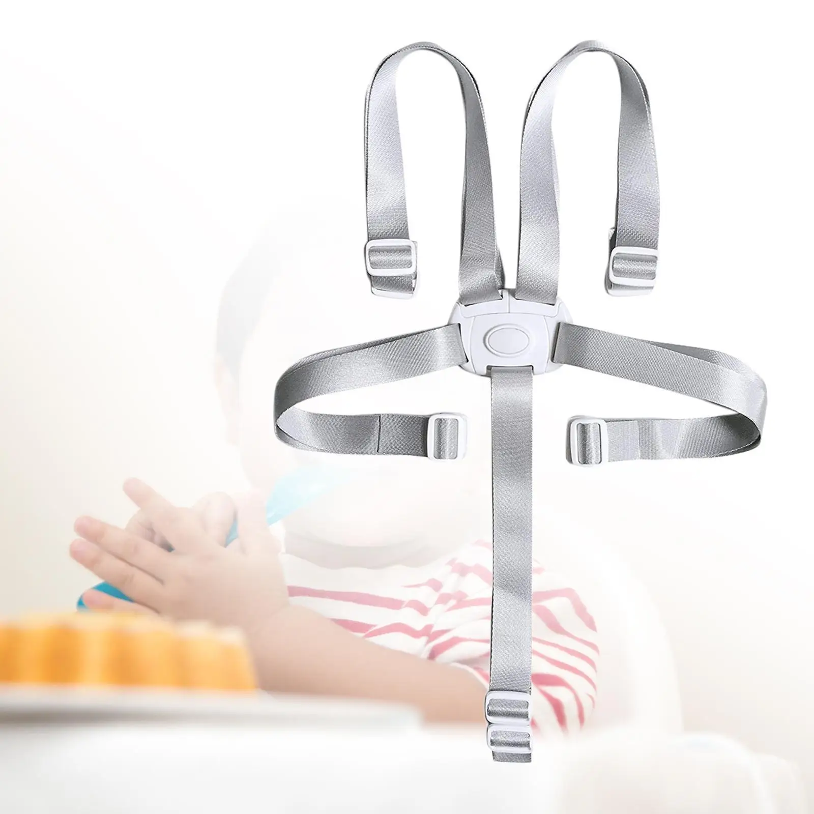 Baby Safety Belt 5 Point High Chair Harness Dining Feeding Chair Belts Baby Protection Universal Belt Lunch Seat Car Fixed Belts