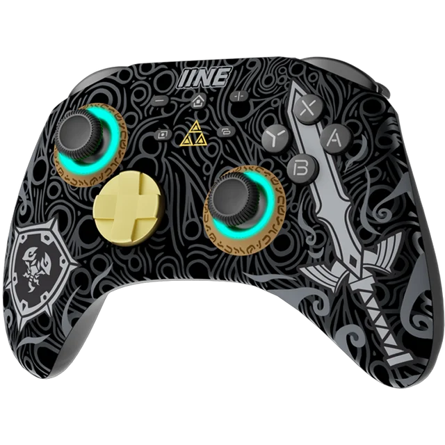 

2023 IINE Ares Wireless Pro Controller with Headset Jack RGB Light compatible For Switch/Switch lite/Switch OLED/PC Steam Phone