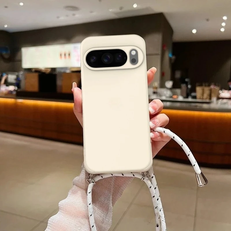 Premium Skin-Friendly Silicone Phone Case with Lanyard Attachment