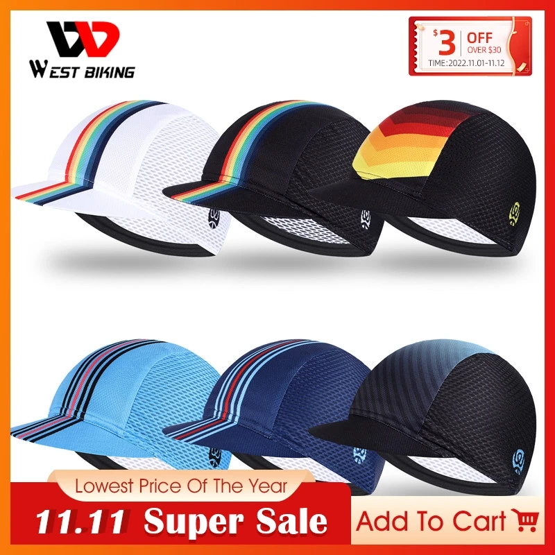 Summer Cycling Caps Ice Silk Anti UV Hat Outdoor Sports Cap Helmet Liner Hat Road Bike Mountain