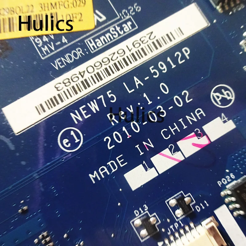 Hulics Usado Laptop Motherboard para Acer Aspire Placa Principal La5912p Mbna102001 5551 Emachines E640 Hd4200 - Imagem 3