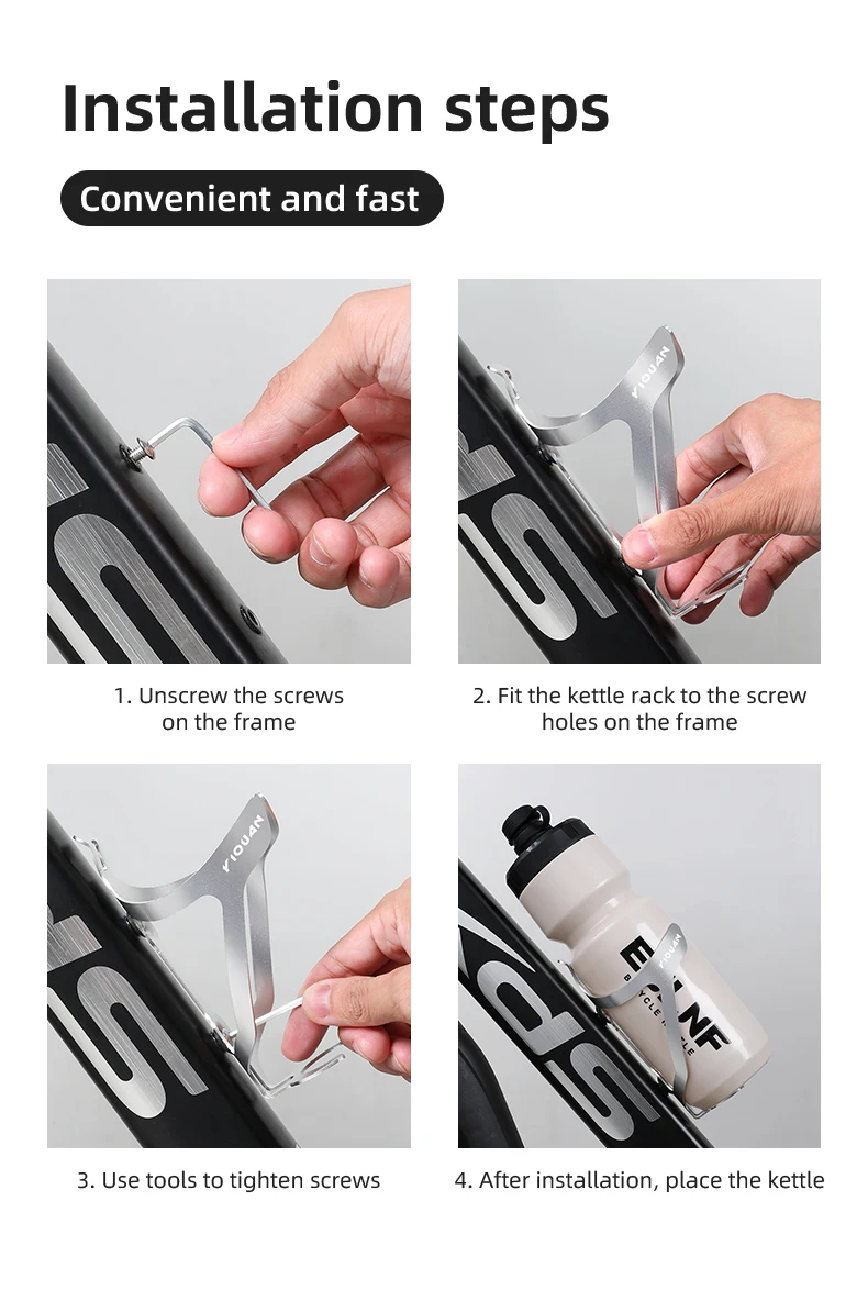 Ultraleichter Fahrrad-Flaschenhalter aus Aluminiumlegierung, langlebig, für Rennrad, Wasserflaschenhalterung, universeller Mountainbike-Flaschenhalter – Detail 11