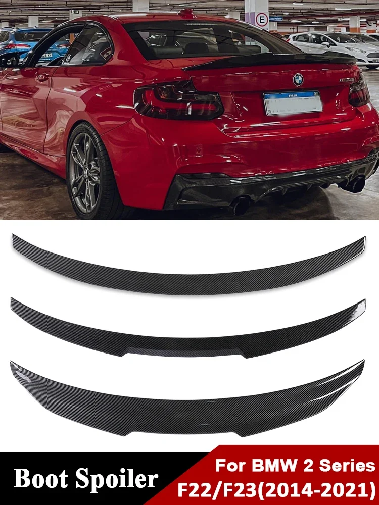 

Carbon Fiber Rear Bumper Spoiler Lip for BMW 2 Series F22 F23 F87 MP M4 PSM Style Roof Trunk Wing Tail 2014 -2021 Gloss Black