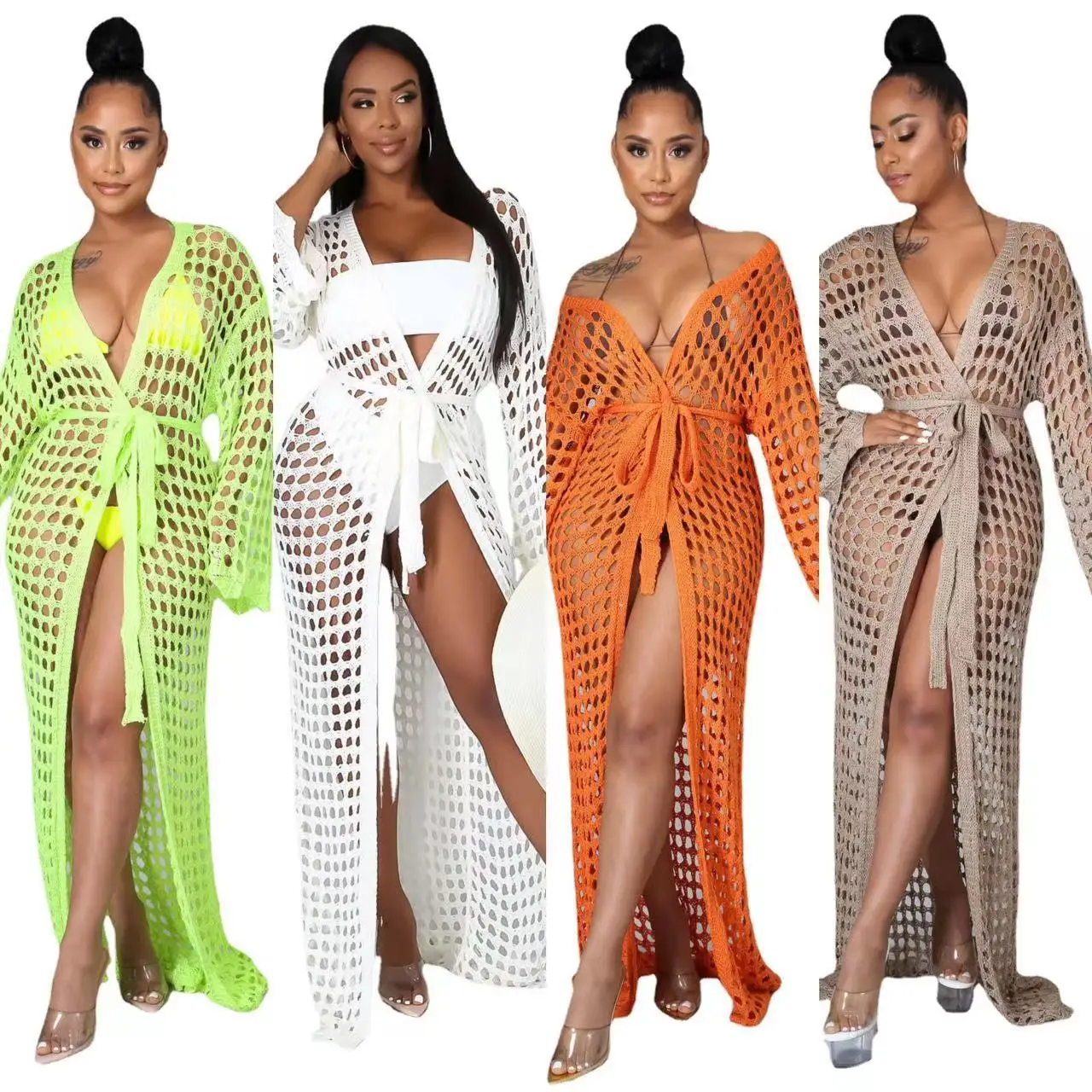 

Летнее женское пляжное накидка, сексуальное длинное платье 2023 для женщин, однотонное пляжное платье, женская пляжная одежда