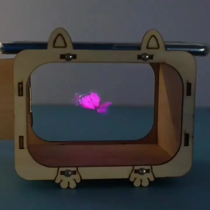 Модернизированный DIY 3D голографический кинопроектор для мобильного телефона