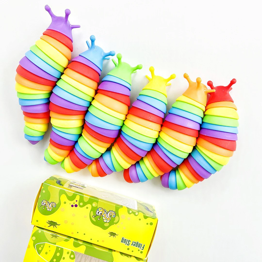 Children's Toys Decompressing Slugs Exotic Flowers Caterpillars Reducing Pressure Nasal Slugs Puzzle Venting Snails