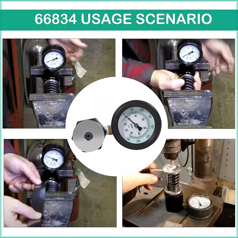 66834 Universal Mini Valve Spring Pressure Tester Gauge-0-700 PSI-0-50 KG/CM2, Alternative For Part # 66834