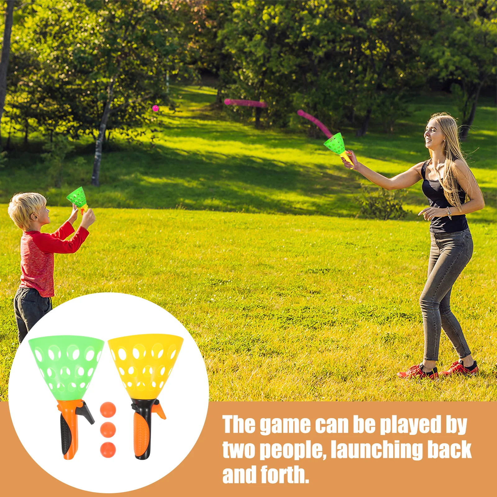 Pop Pass Catch Ball Game Summer Toys and Launcher Girl Outdoor for Kids Balls Girls 5