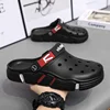 New Plus Size Hollow Out Sandals Men's Soft Bottom Casual Trendy Beach Shoes EVA Material Lightweight Vacation Slippers