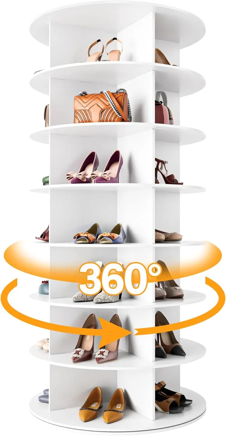 Rotating Shoe Rack Tower Image 1