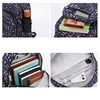 TEGAOTE High Quality New Nylon Flower Pattern Fashion Casual A4 Girl Boy Women Men School Backpack Lightweight Travel Bag M1318 4