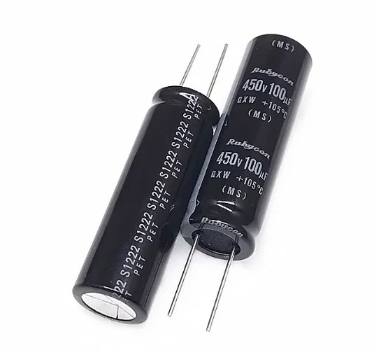 

5 шт., алюминиевый электролитический конденсатор 100 мкФ 450 в 14,5*45 мм МКФ в мкФ x 5 мм