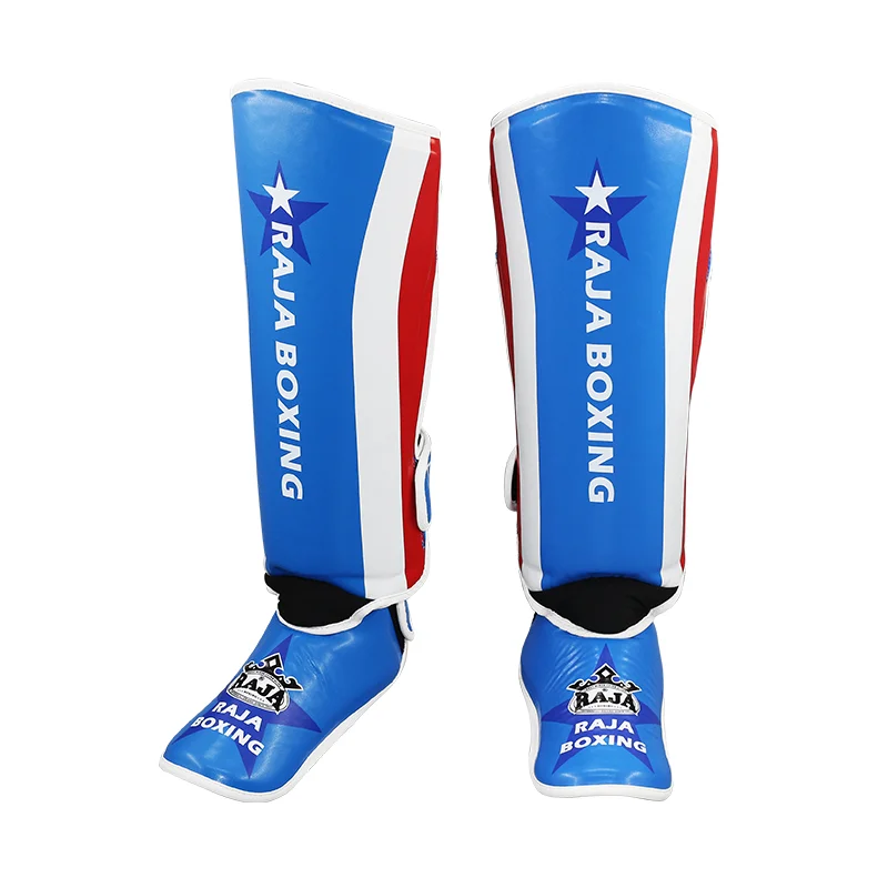 RAJA Children's Boxing Leg Guards Thickening Training Sanda Fighting Professional Protector