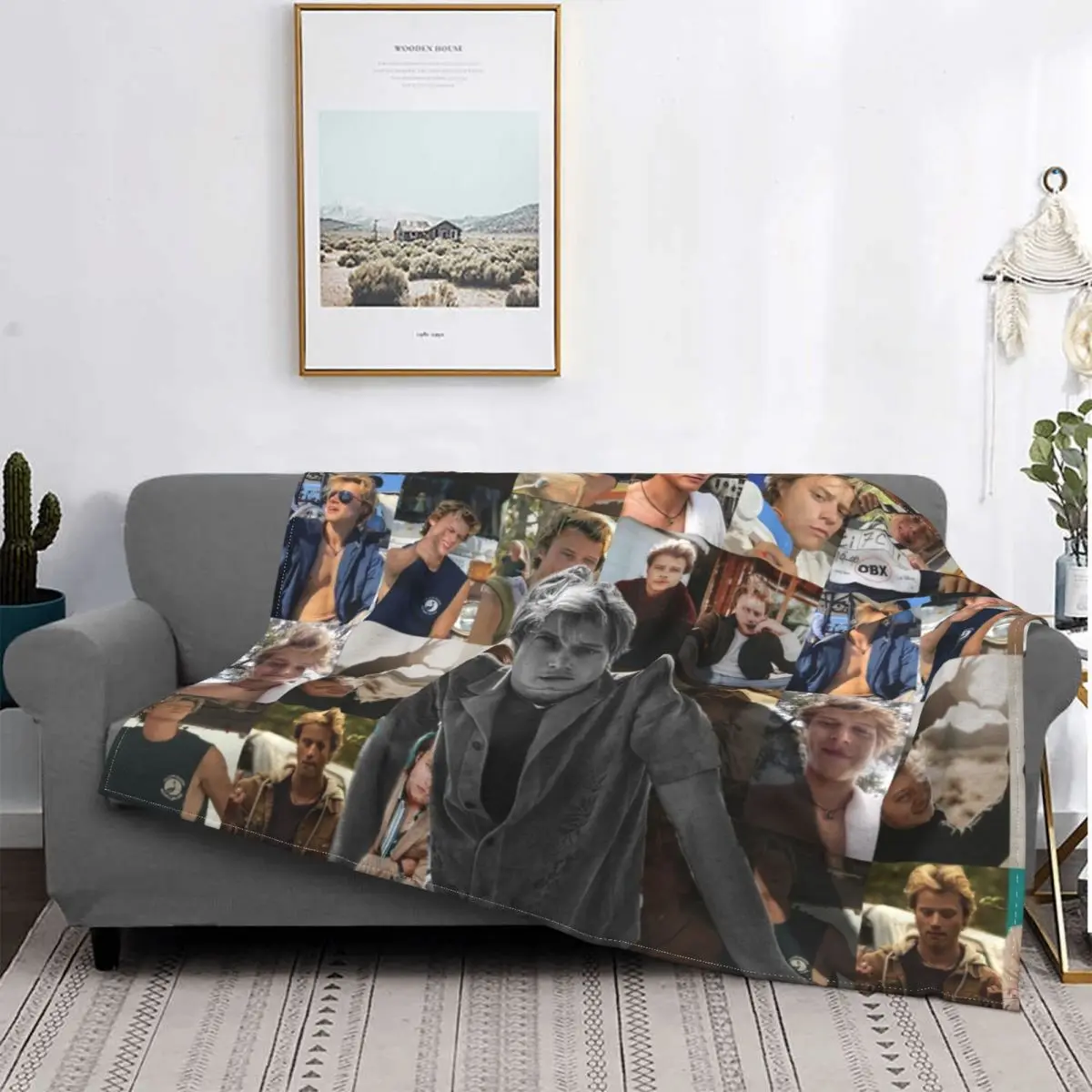 

Rudy Pankow Photo Collage Blanket Fleece Print Multi-function Warm Throw Blanket for Bed Car Plush Thin Quilt