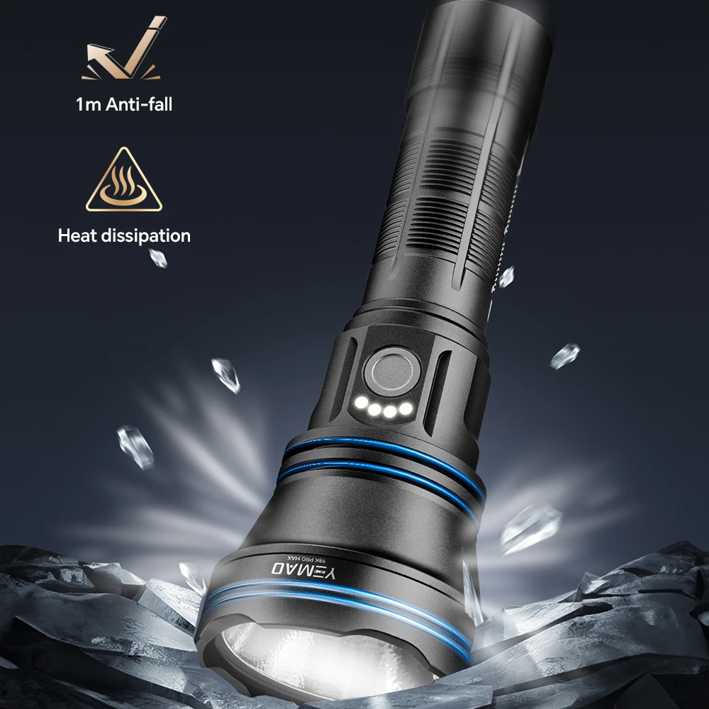 Super Bright Portable 4480LM YEMAO 98KProMax Flashlight With 6