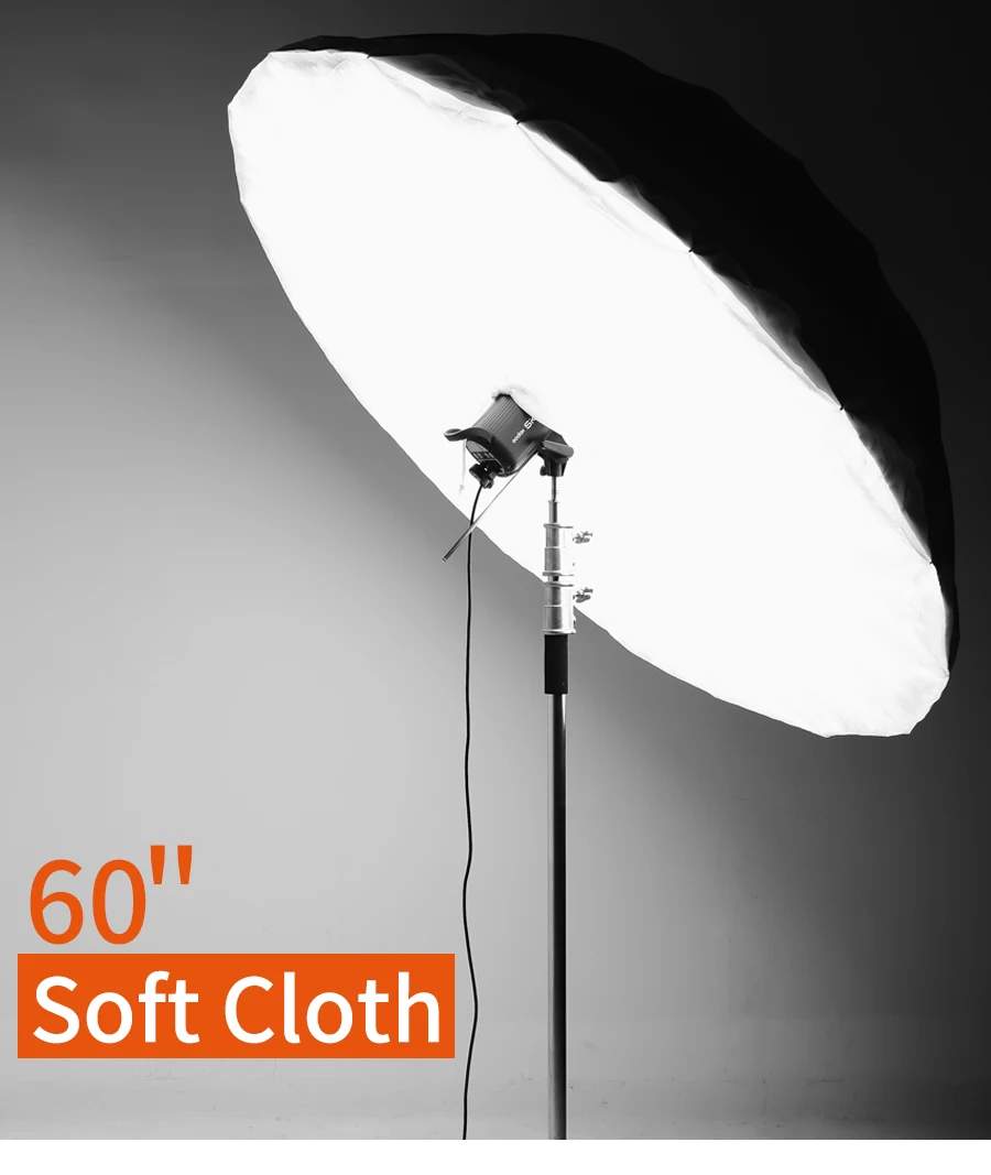 Studio Photography Umbrella Diffuser Cover 60''150cm for 60"150cm Black White R