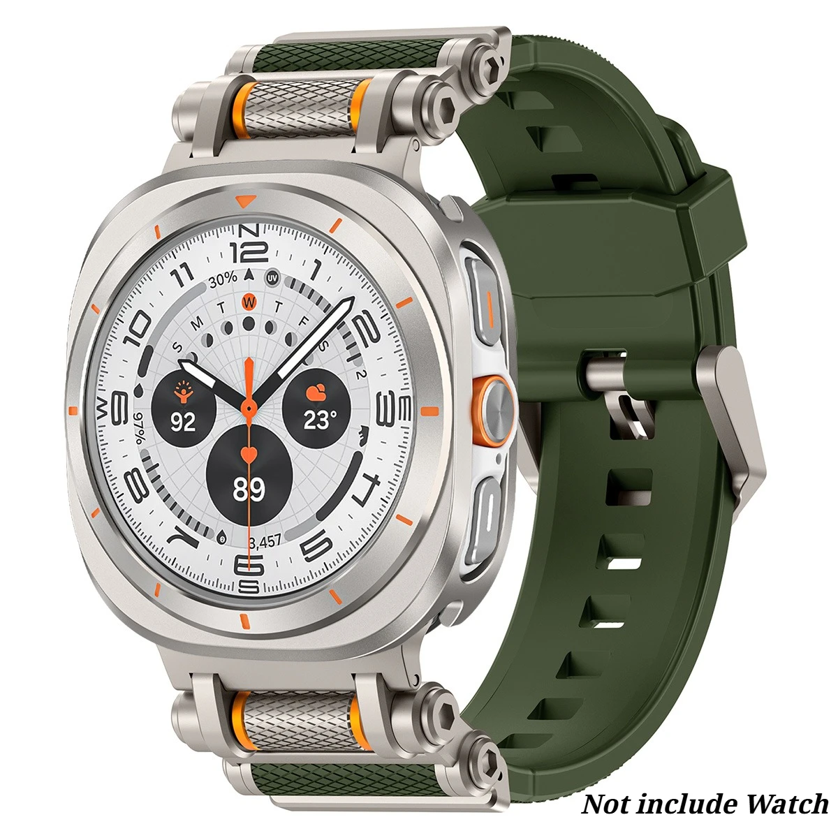 Premium Metal Case with Soft Silicone Strap for Galaxy Watch Ultra - Stylish Smartwatch Accessories