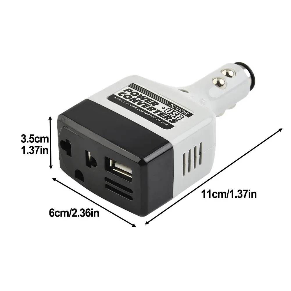 

DC 12V/24V To AC 220V Power Inverter Voltage Converter Portable USB Car Inverter Charger With USB 5V Interface