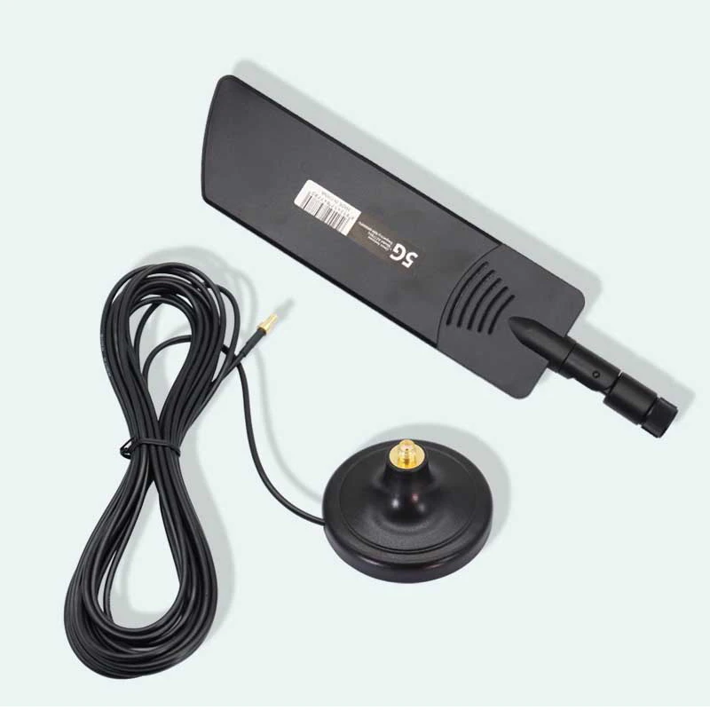 1PCS 고이득 22dBi 실내 공중 라우터 안테나 신호 증폭용 600-6000MHz 5G 4G LTE 3G GSM SMA TS9 WiFi 전방향