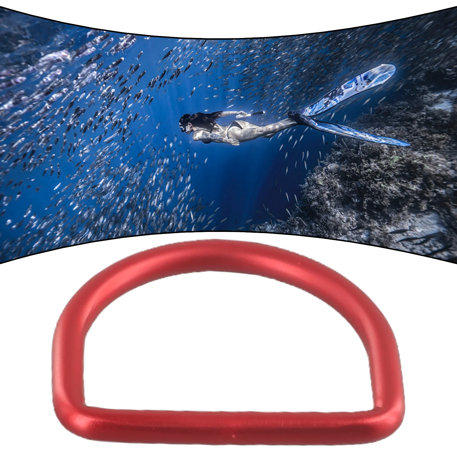 Scuba Diving Weight Belt D-Ring Back Flying Stopper Buckle Snorkeling Replace Accessories 6mm Aluminum