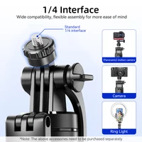 67in F16 Bluetooth Selfie Stick Tripod - Wireless Extendable Phone Holder with 1/4" Screw for Smartphone/Camera/Vlog - Image 6