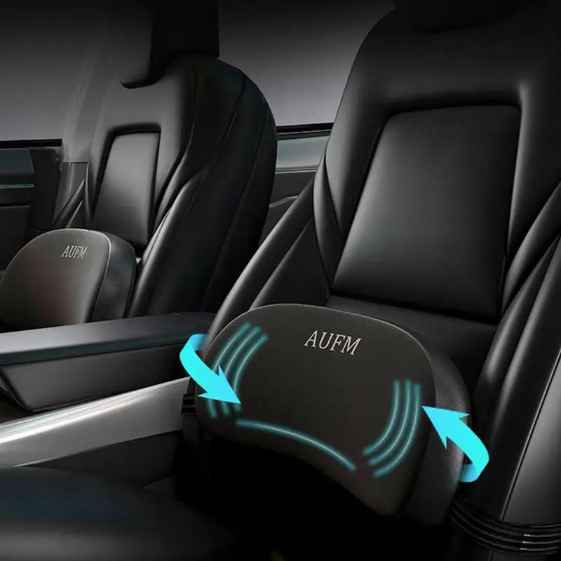 

Lumbar Pillow For Car Driver Seat Artificial Leather Removable Driving Pillow For Lower Back Car Interior Decoration Accessories