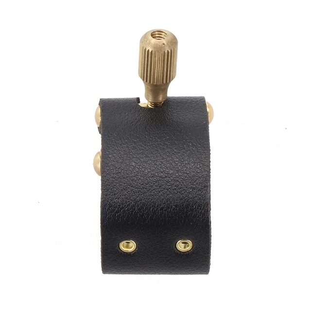 Alto Sax Mouthpiece Ligature Saxophone Mouthpiece Leather Fastener Clip Ligatures For Alto Sax Accessories Metal Bakelite Flute - Image 2