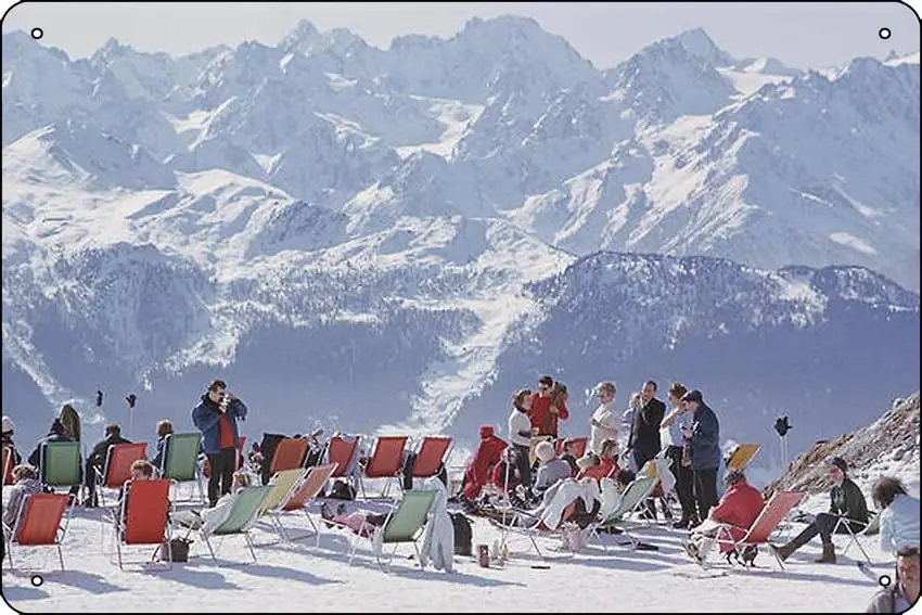 

Отдых в Verbier печать искусства смешной металлический жестяной знак для дома кухни бара комнаты гаража Декор