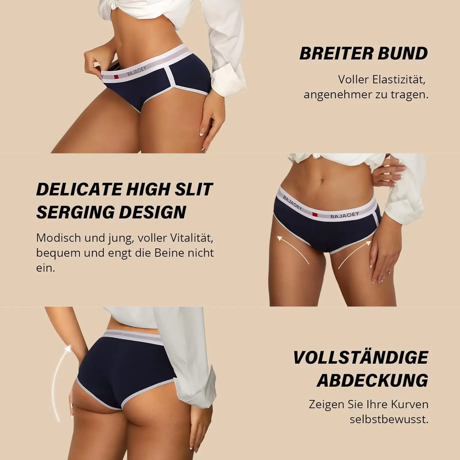 Briefs Underpants Women's Underwear Moisture Wicking Cotton Breathable Bikini Panties for Women Soft Comfortable Briefs N
