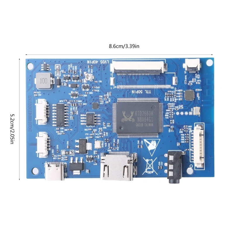 40핀 LVDS 드라이버 보드 LCD 화면 컨트롤러 모듈 보드 7인치 8인치 크기 디스플레이용 1채널