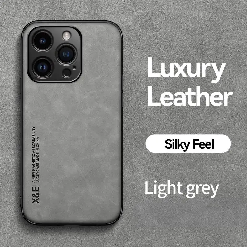 Leather Magnetic Phone Case - Protective Coque Cover