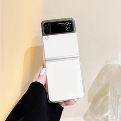Charming Panda Couple Clear Case with Hard Cover - Cute Design for Samsung Galaxy Z Flip (No pattern)