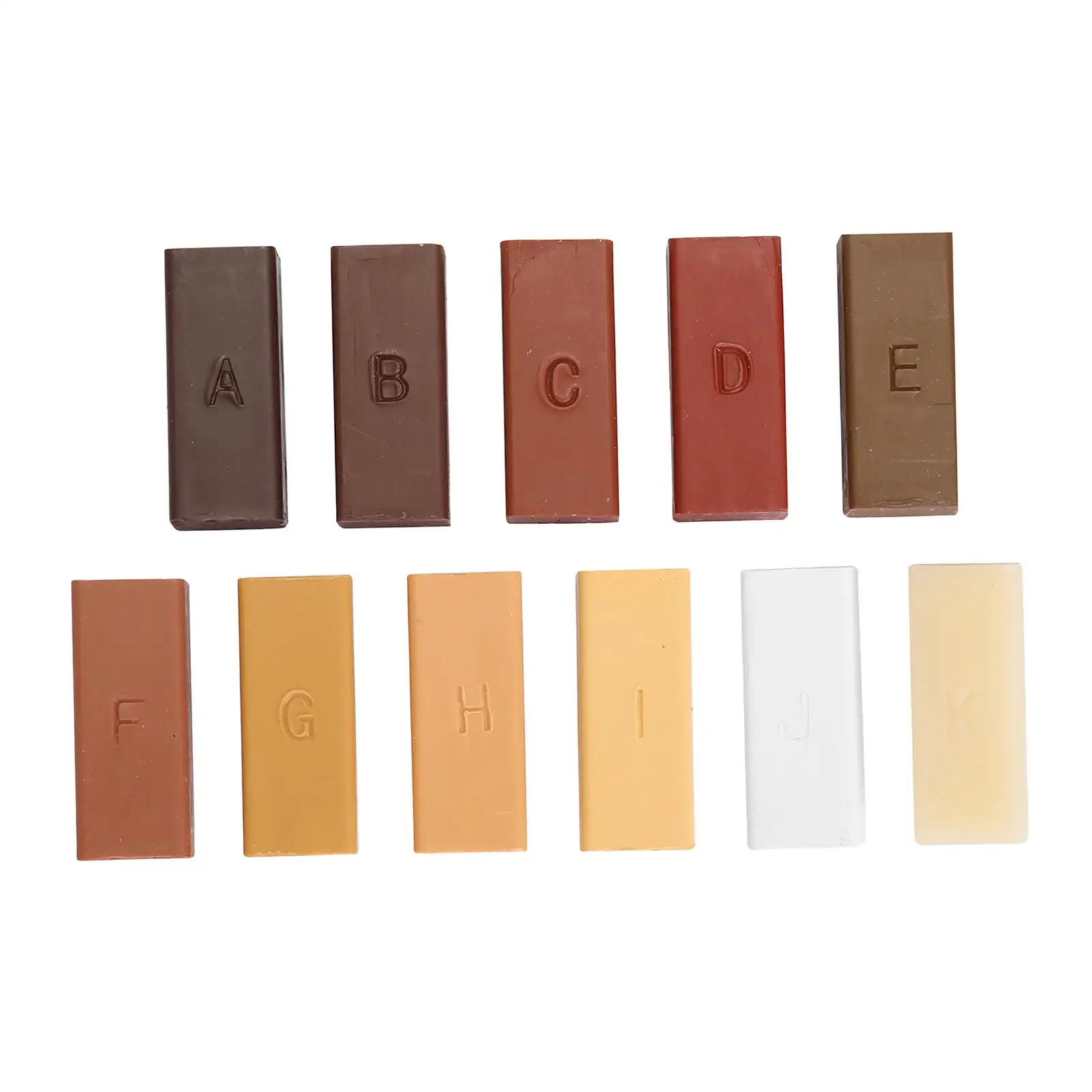 11Pcs Floor Cracks Repair Wax with Easy Usefully Melting Tool Sandable Drying Wax Filler for Hardwood Maple Oak