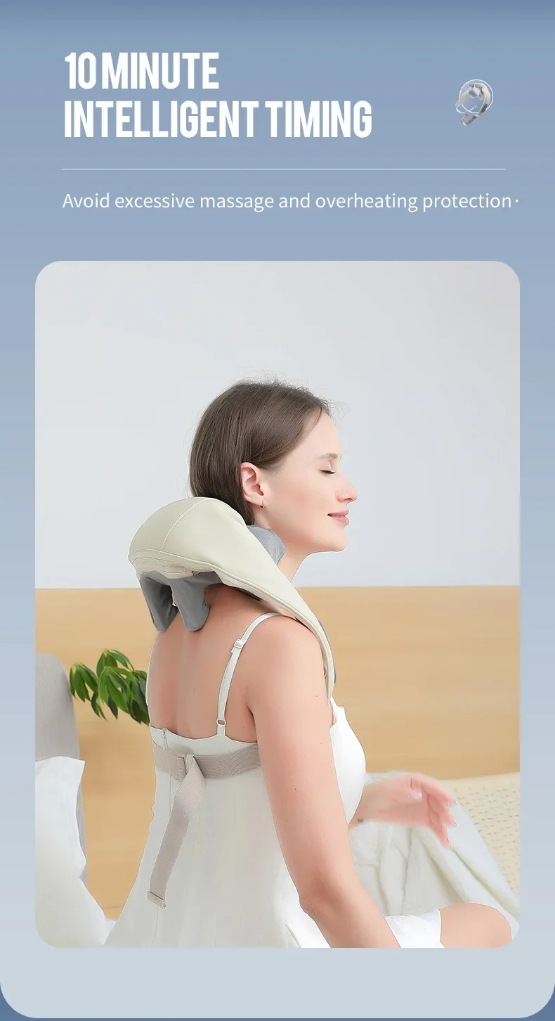 2026 New 26W Brushless Motor Neck And Shoulder Massager Wireless Shoulder And Ba