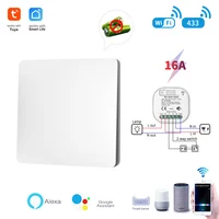 Self Powered Smart Wireless Switch Household Waterproof Tuya Wifi Smarthome Remote Switches Supports Alex AI Voice Control