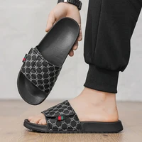 Sandales de skateboard imprimées pour hommes, décontractées, antidérapantes, à semelle épaisse, pantoufles tendance pour l'été, plage, intérieur et extérieur, chaussures de maison 2