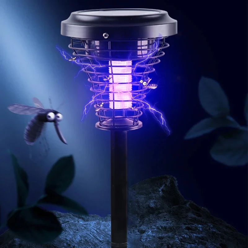 Solar-Powered Mosquito Killer with Dual-Light Modes & IP65 Waterproof LED for Camping and Gardens&zwnj; &zwnj;