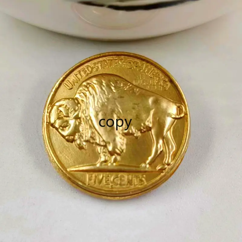 1938 American Five Cent Buffalo Skull Rose Coin Dollar Make Gold Jojo Acquisto Copy Coins