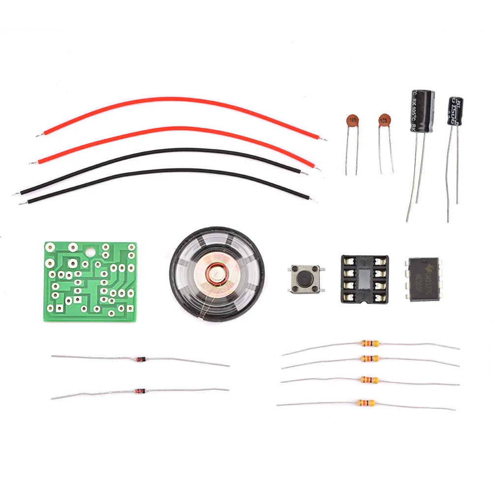 Accessori Di Produzione Fai-Da-Te Kit Campanello Ding-Dong Ne555 Kit Di Produzione Campanello Digitale Campanello Ne555 Con Altoparlante Da 8 Euro 0.2