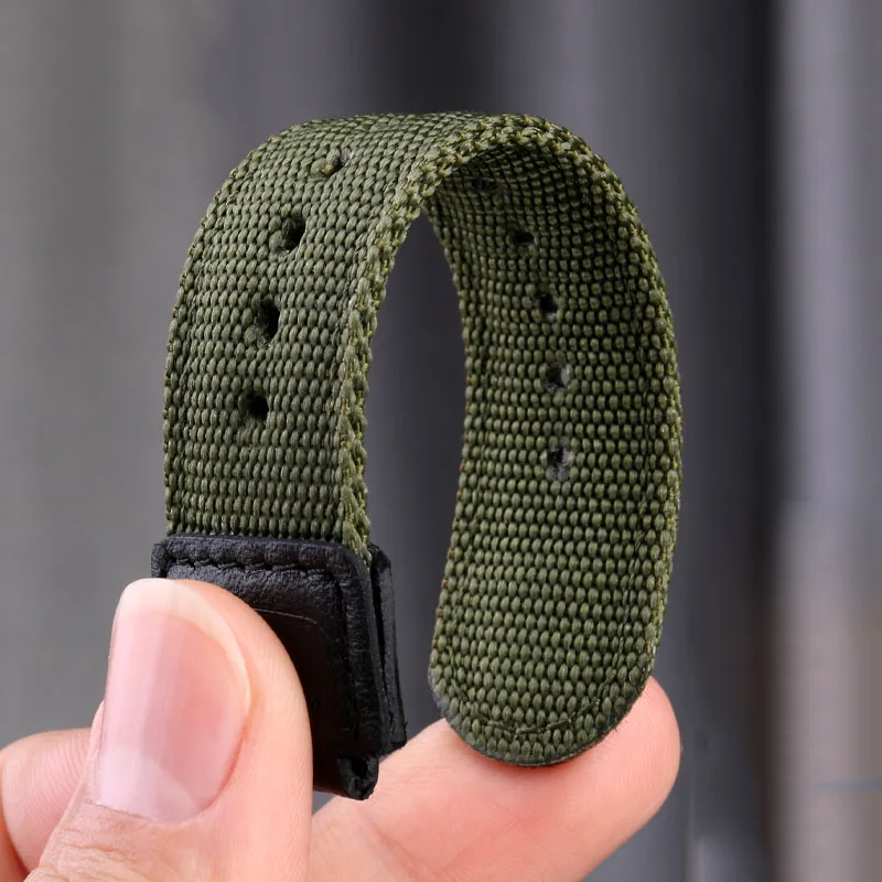 Enhanced Canvas Nylon Watch Strap – Durable & Versatile Design for a Bold Look, Available in 16mm & 18mm Widths