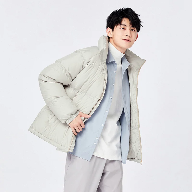 Semir Down Jacket Men Winter New Fashion Waterproof Light Warm Clothes Comfortable Stand Collar Thick Bread Jacket down jacket,mens jacket