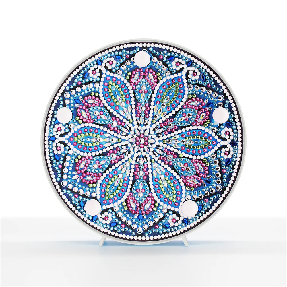 DIY Mandala Alien Diamond Painted LED Night Light Diamond Mosaic Painted Round Light Bedroom Decoration Christmas Gift diamond painting