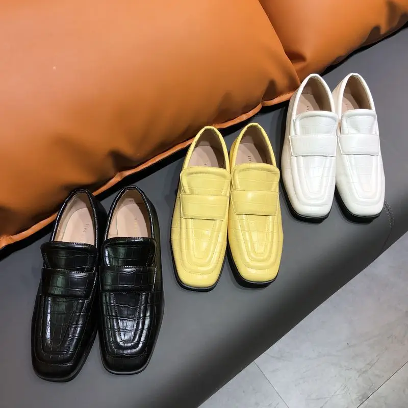 

Туфли женские без шнуровки, оксфорды, лоферы с закрытым носком, мех, квадратный носок, повседневная обувь, кроссовки на платформе, без застежки