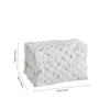 Storage Organizer Floral Puffy Quilted Makeup Bag Flower Printed Cosmetic Pouch Large Travel Cosmetic Bag Makeup Accessory 6