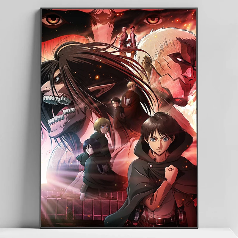 

Attack On Titan Anime Poster Decorative Paintings Posters for Wall Art Home Decorations Room Decor Canvas Decoration the Bedroom