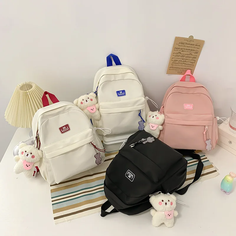 Cute Bags for Girls Backpacks for High School Popular Pink Blue Black Color Girls Sports Cartoon Backpack for Travel