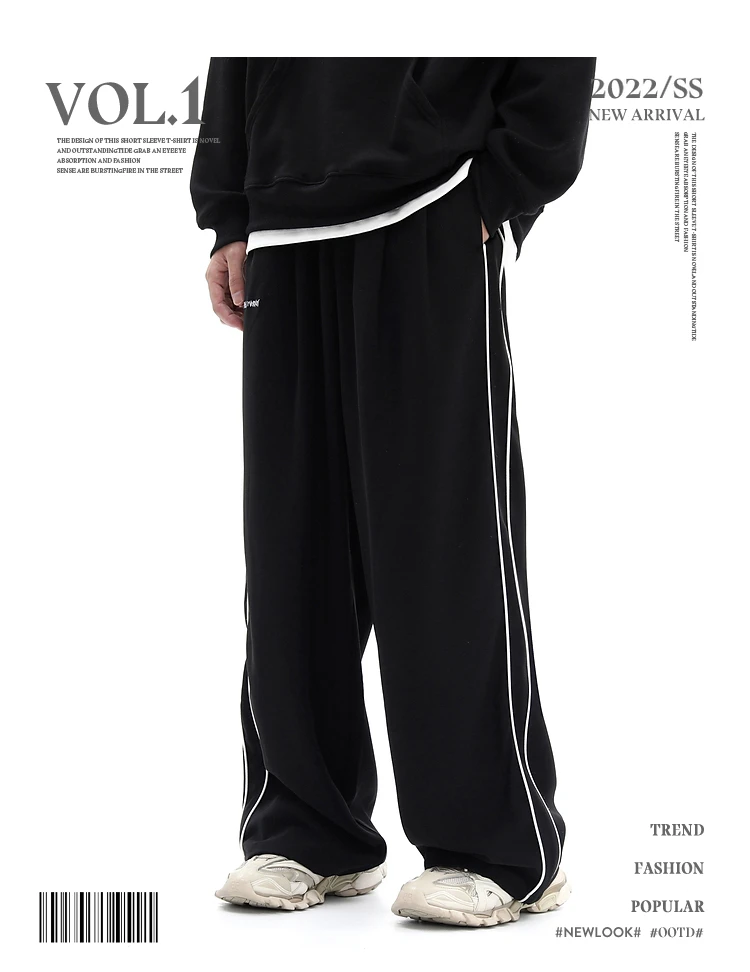 Description Picture 3 of itemOversize China-Chic Casual Draping Striped Pants